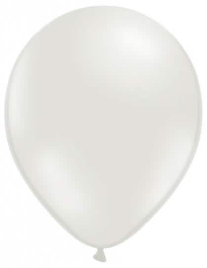 metalický perleťový balón na oslavu bílá