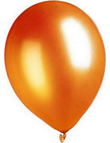 100 metalických oranžových balónků 29 cm