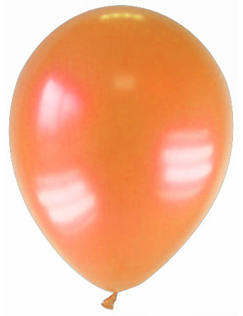 12 oranžových metalických balónků 28 cm