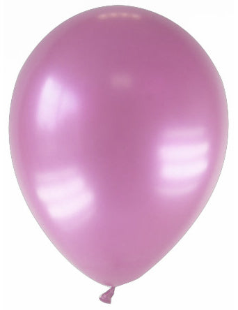 12 růžových metalických balónků 28 cm