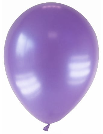 12 fialových metalických balónků 28 cm