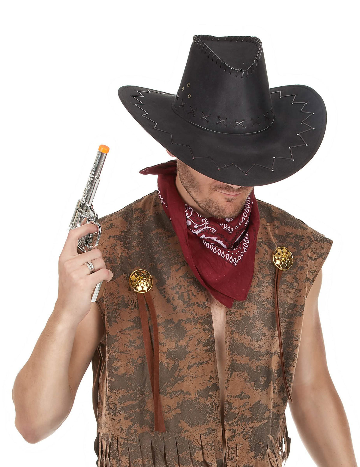 Pohled na kovbojský bandana rozložený naplocho