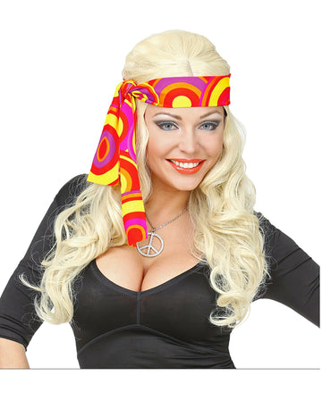 Čelenka pro dospělé s oranžovými bublinami ze 70. let