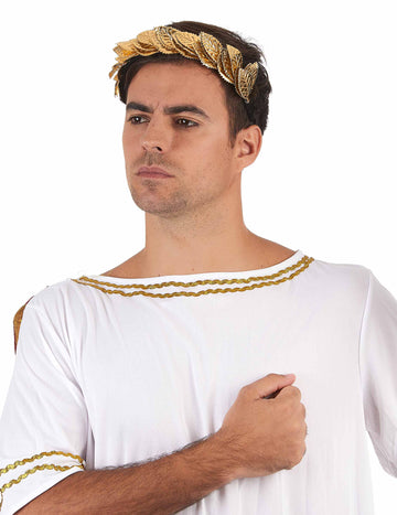 Bandeau couronne de laurier dorée pour adulte