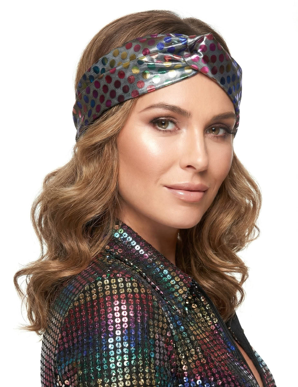 Vícebarevné disco čelenka pro ženu vysoká kvalita