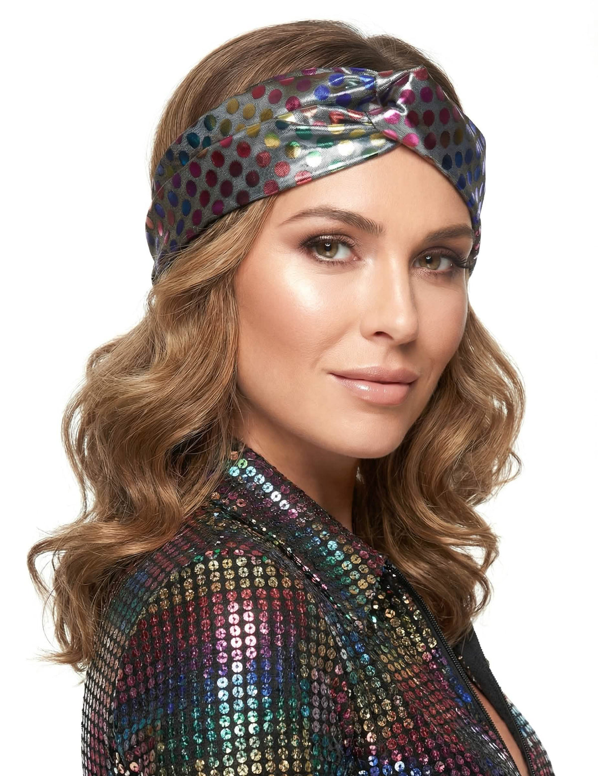 Vícebarevné disco čelenka pro ženu vysoká kvalita