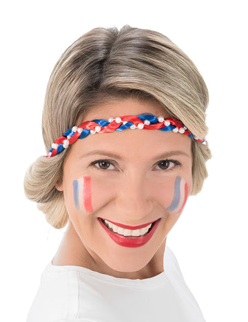 Francouzský vějířový cop a perlová čelenka