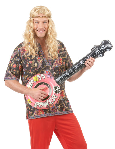 Nafukovací banjo s růžovým hippie efektem