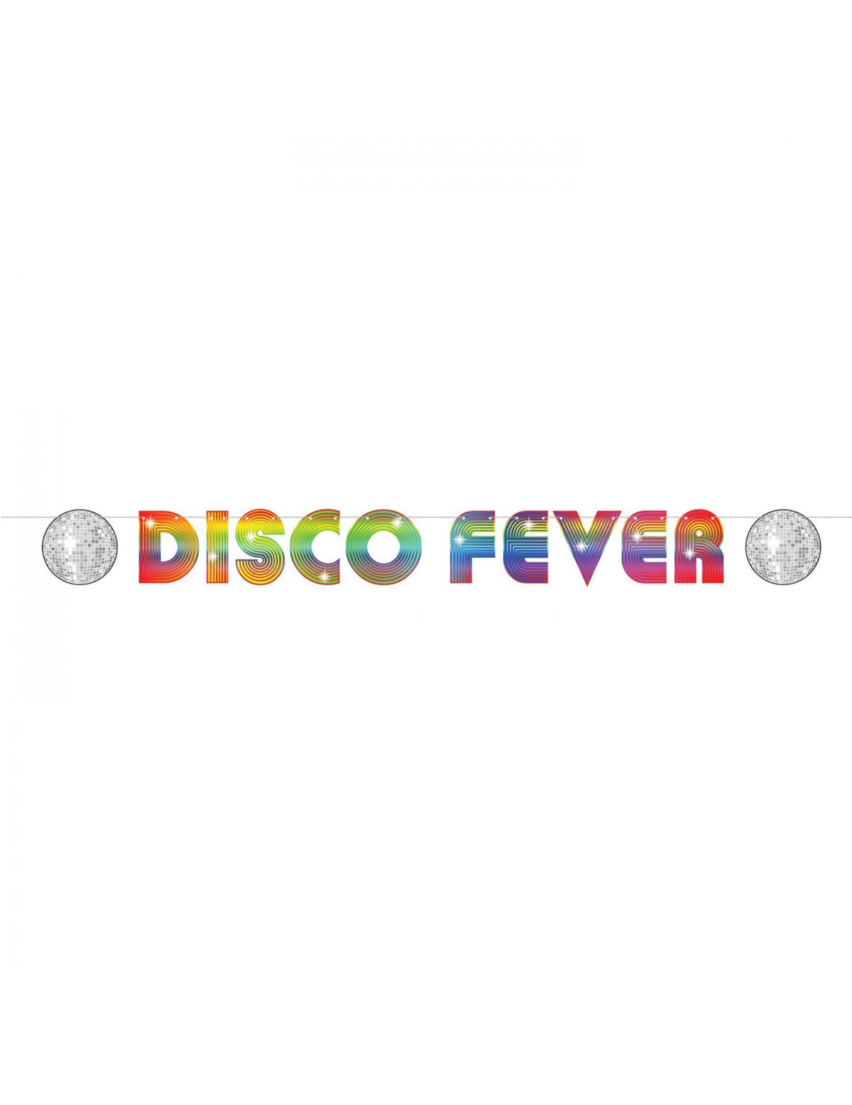 Kartonový banner Disco Fever vícebarevné s disko koulemi