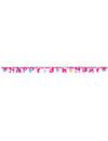 Guirlande Happy Birthday My Little Pony pour enfant rose et violette