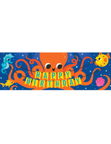 Obří banner pod oceánem 152 x 51 cm všechno nejlepší k narozeninám
