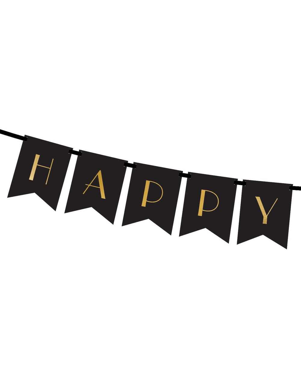 Detail slova HAPPY na banneru Happy New Year
