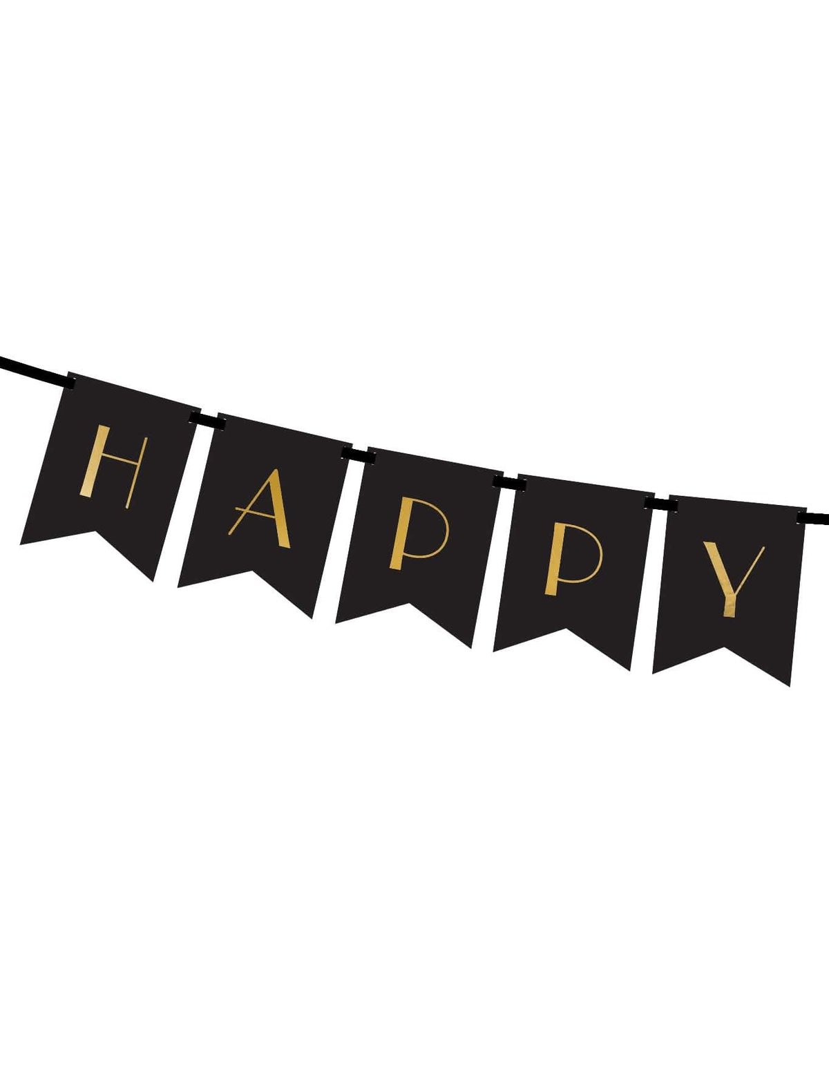Detail slova HAPPY na banneru Happy New Year