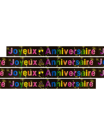 Kovový banner s ohňostrojem k narozeninám 3,60 m