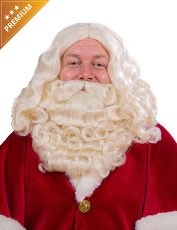 Luxusná ecru brada a parochňa Santa Clausa