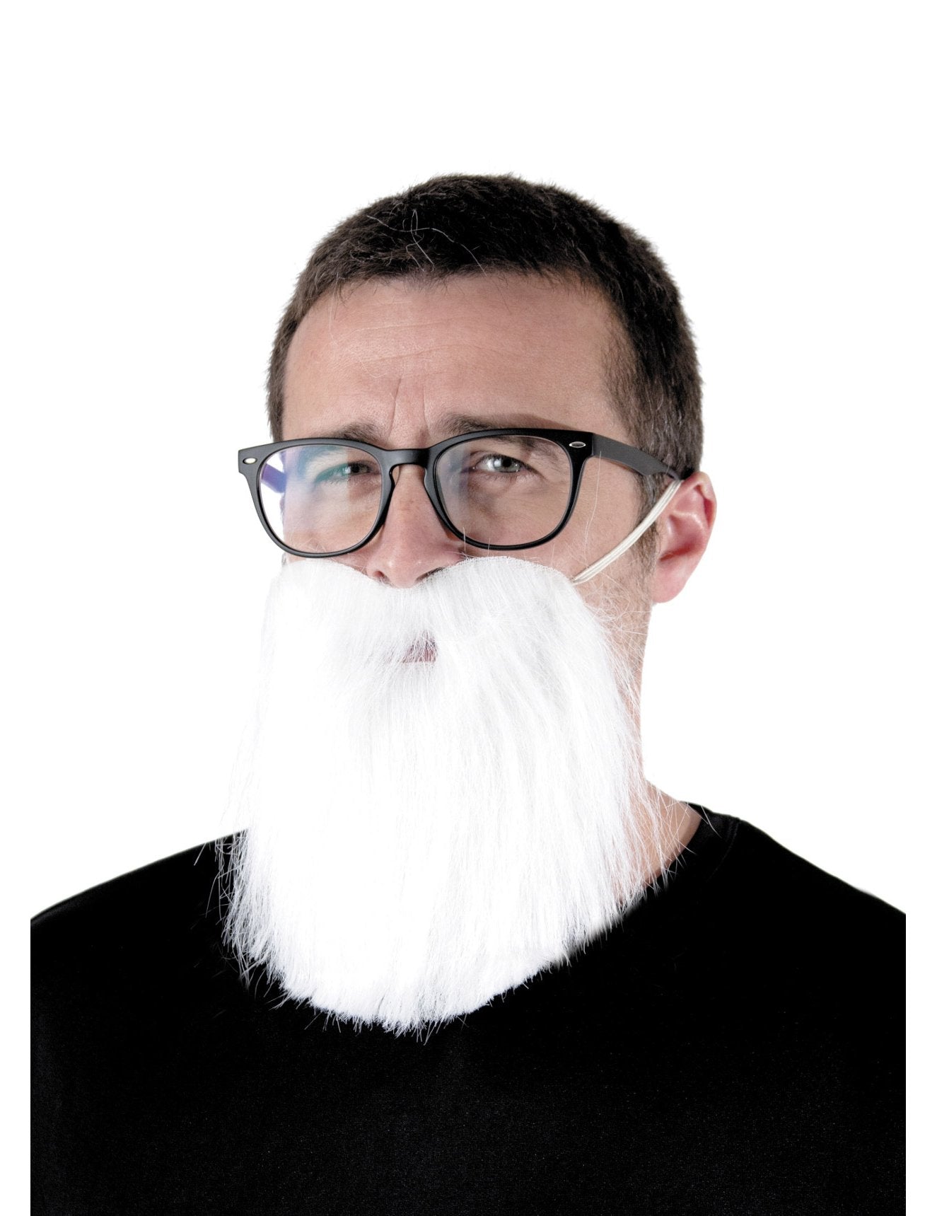 Barbe hipster pour adulte blanche