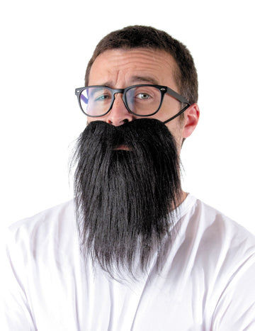 Dospělý černý hipsterský vous