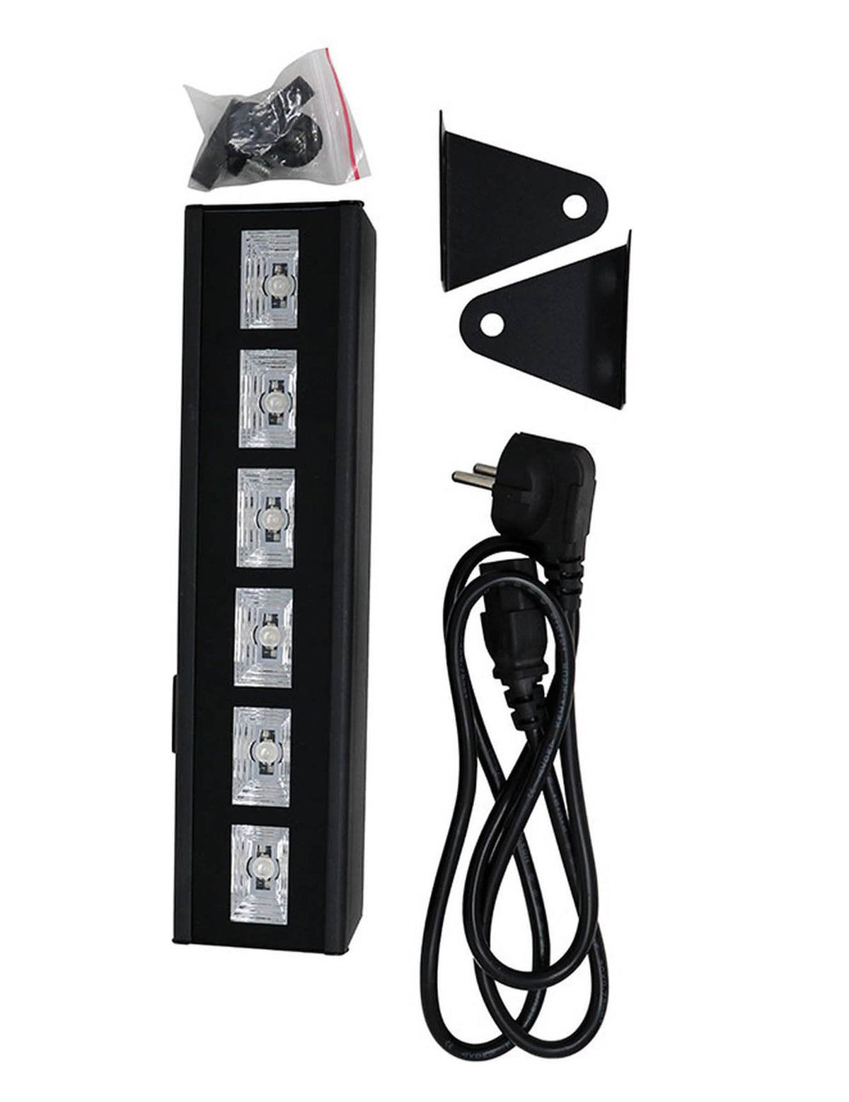 Accessoires fournis de la barre à leds lumière noire pour fête 6x3W