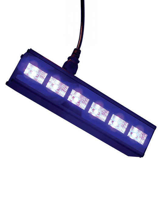 6x3W černá LED světelná rampa