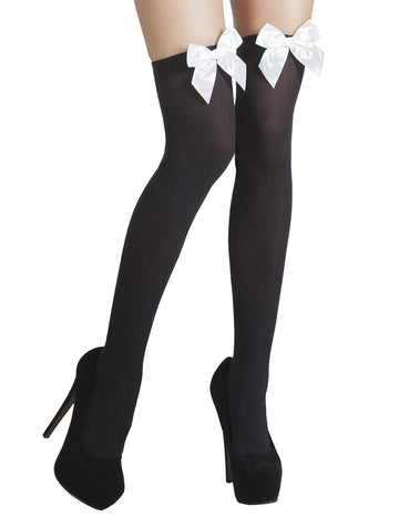 Michelle bílé/černé punčochy