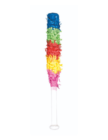 Bâton à piñata multicolore pour enfant et adulte avec franges colorées