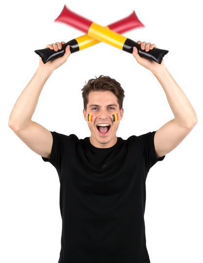 Nafukovací kohoutkové tyče na podporu Belgie černá žlutá červená