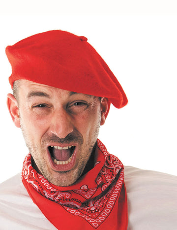 Červený baskický baret pro dospělé