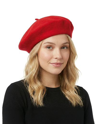 Béret basque pour adulte rouge