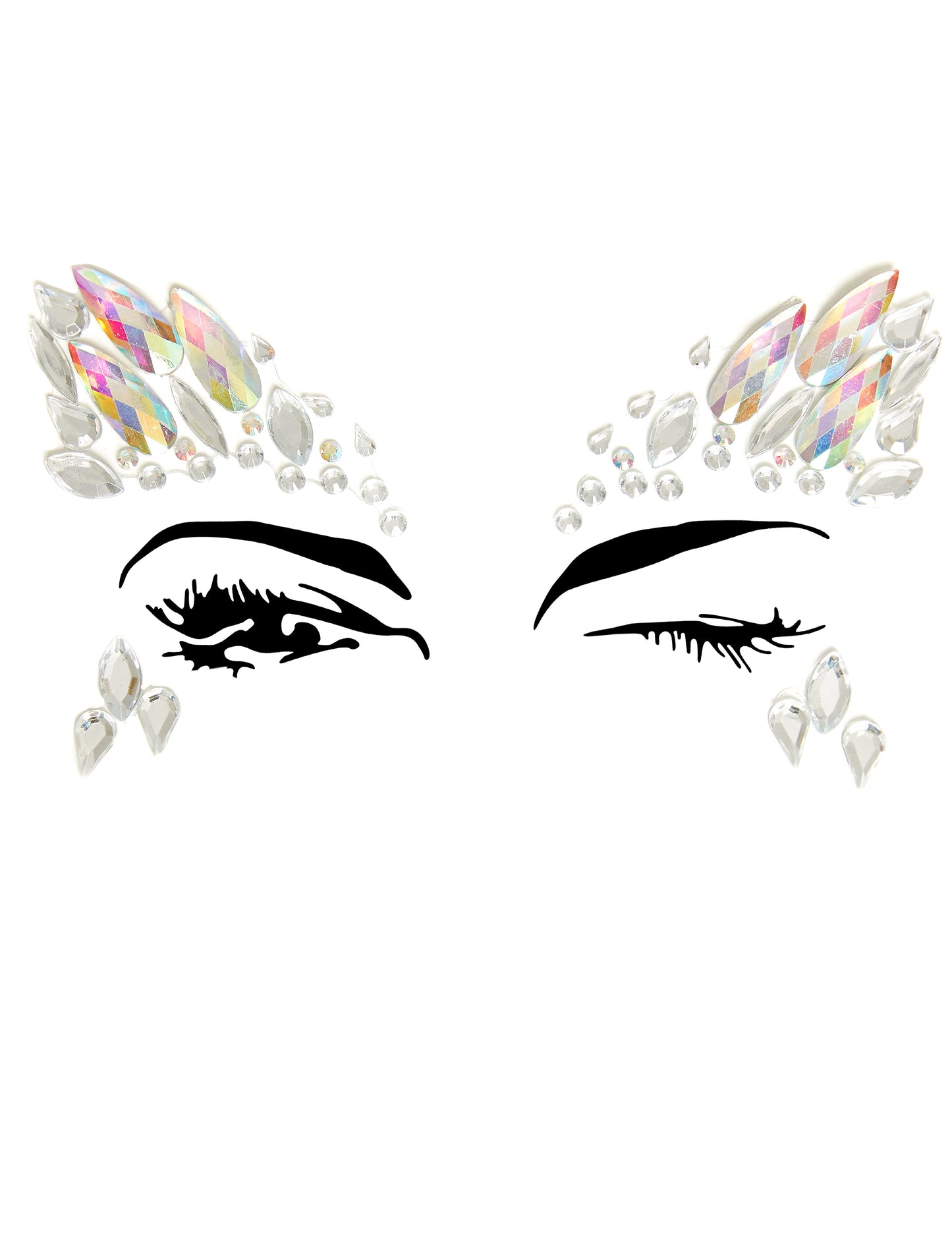 Samolepicí šperky na obličej s nebeským vzorem pro dospělé