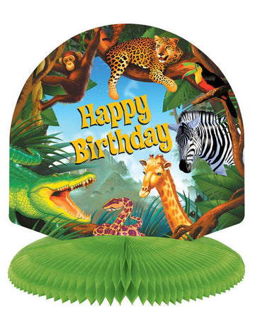 Vícebarevná safari dekorace na stůl 24 cm