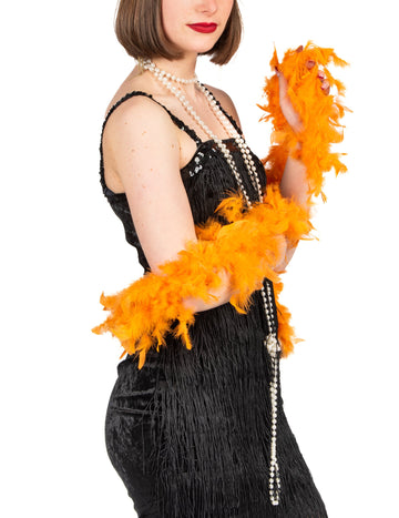 Oranžový boa pro ženy 40g