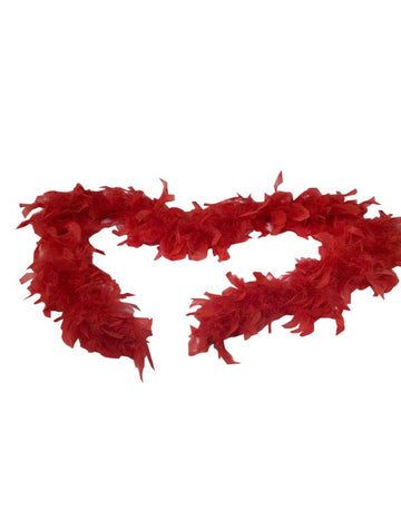 Boa à plumes de fête pour adulte rouge 45g