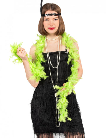Boa en plumes pour adulte vert fluo 40g
