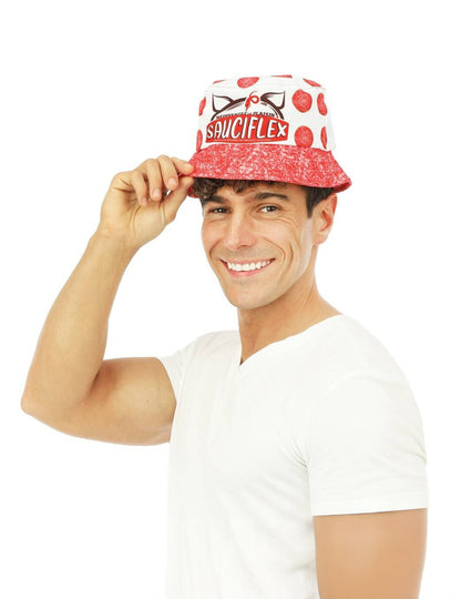 Biela červená kotúčová klobúk Sauciflex Apérro dospelý