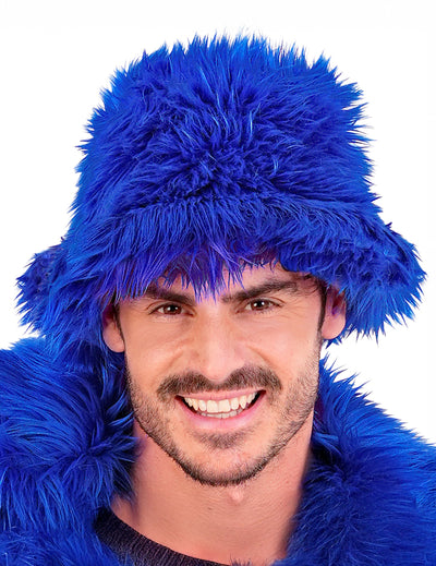Bob en poils pour adulte bleu foncé