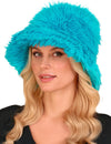 Bob en poils pour adulte bleu turquoise