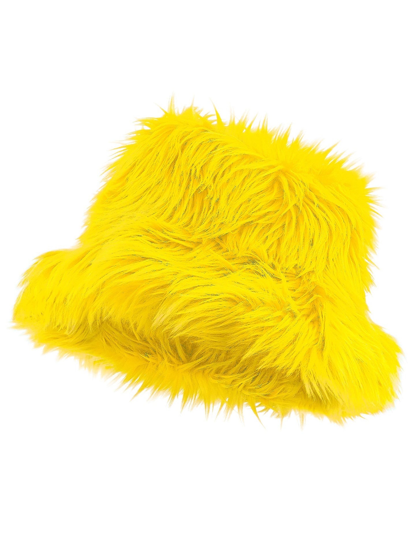 Klobouk z žlutých chlupů pro dospělé 