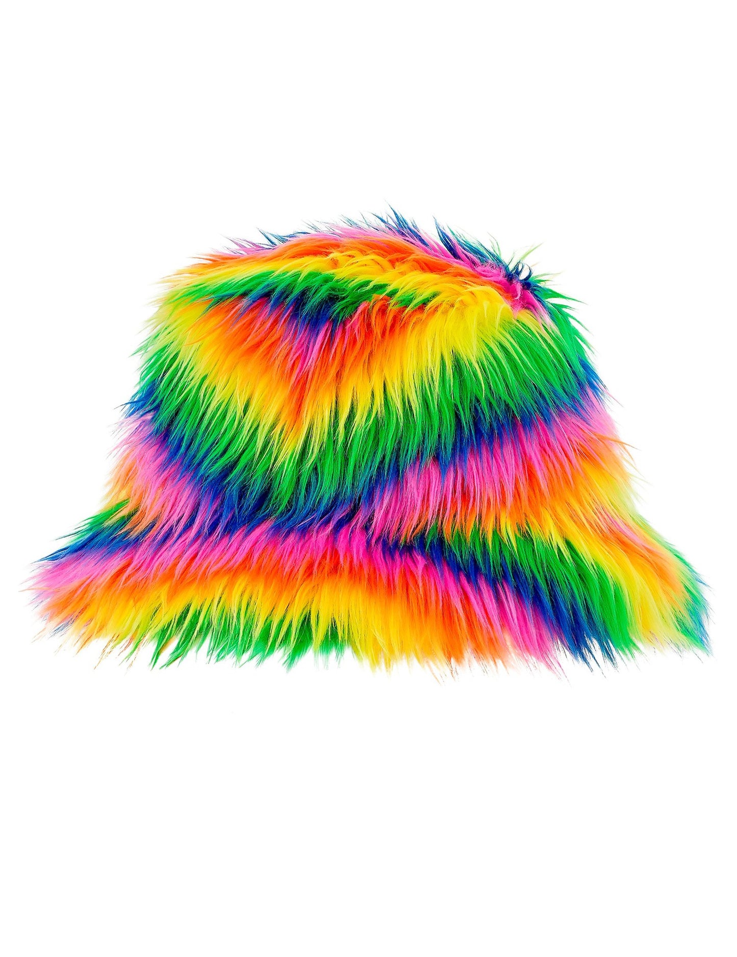 Klobouk z vícebarevných chlupů pro dospělé 