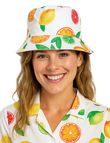 Bob Hawaïen imprimé Fruits Exotiques Adulte