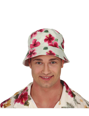Havajský bob s květinovým vzorem pro dospělé