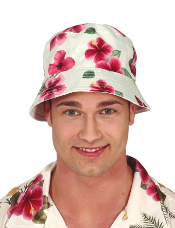 Havajský bob s květinovým vzorem pro dospělé