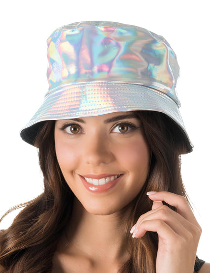 Stříbrný duhový klobouk pro dospělé 