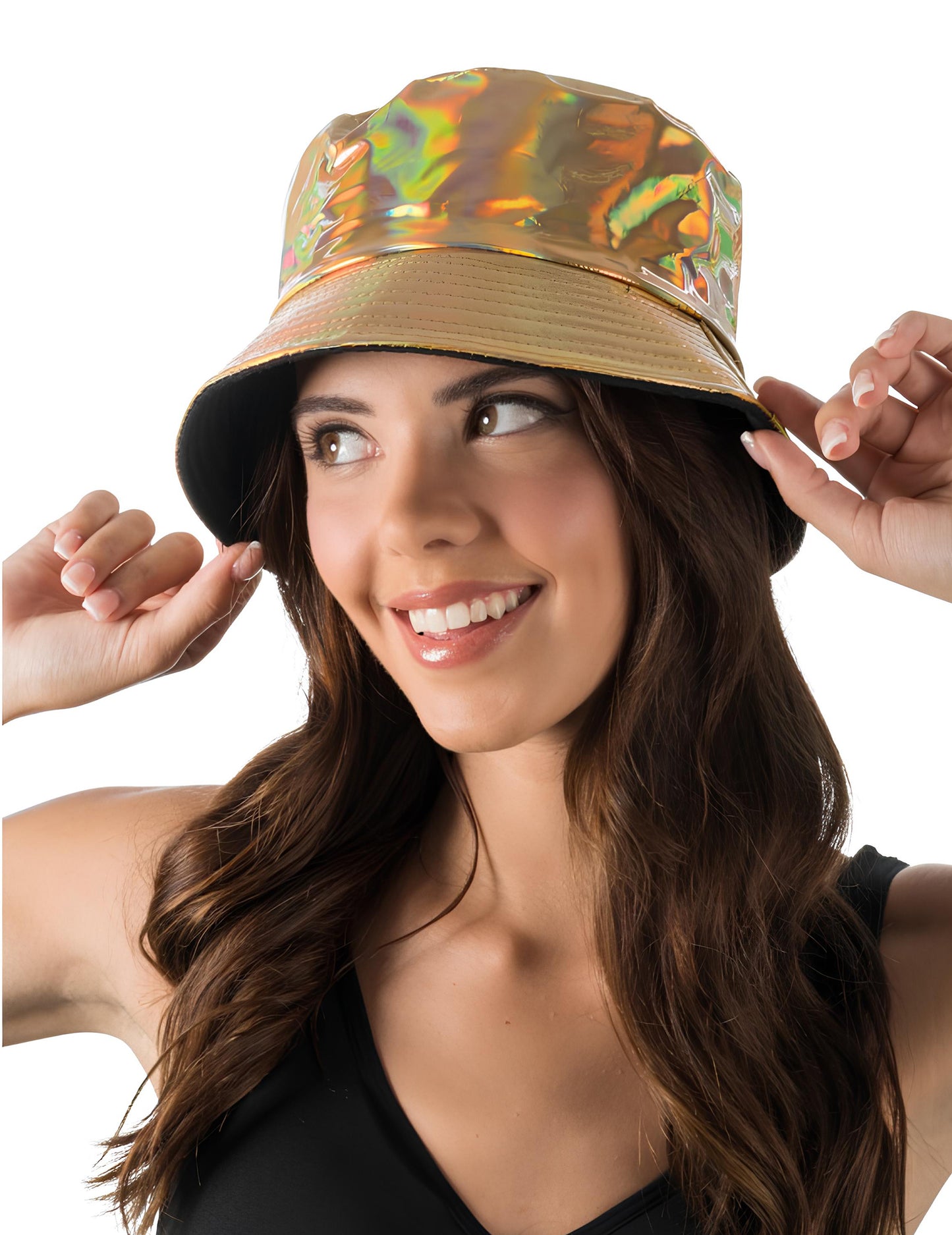 Zlatý duhový klobouk pro dospělé 