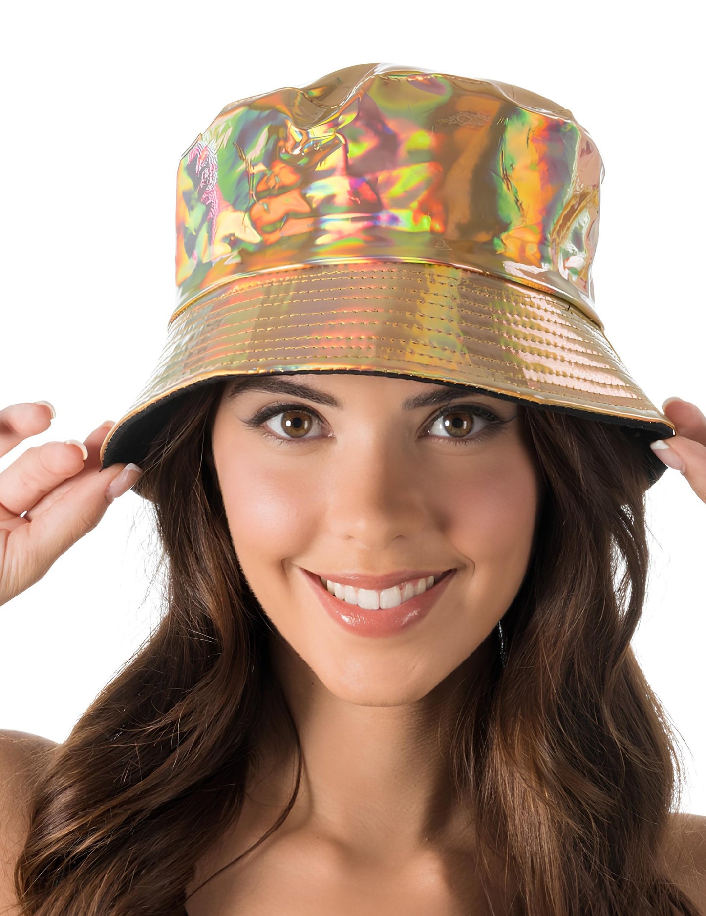 Zlatý duhový klobouk pro dospělé 
