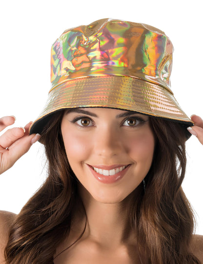 Zlatý duhový klobouk pro dospělé 
