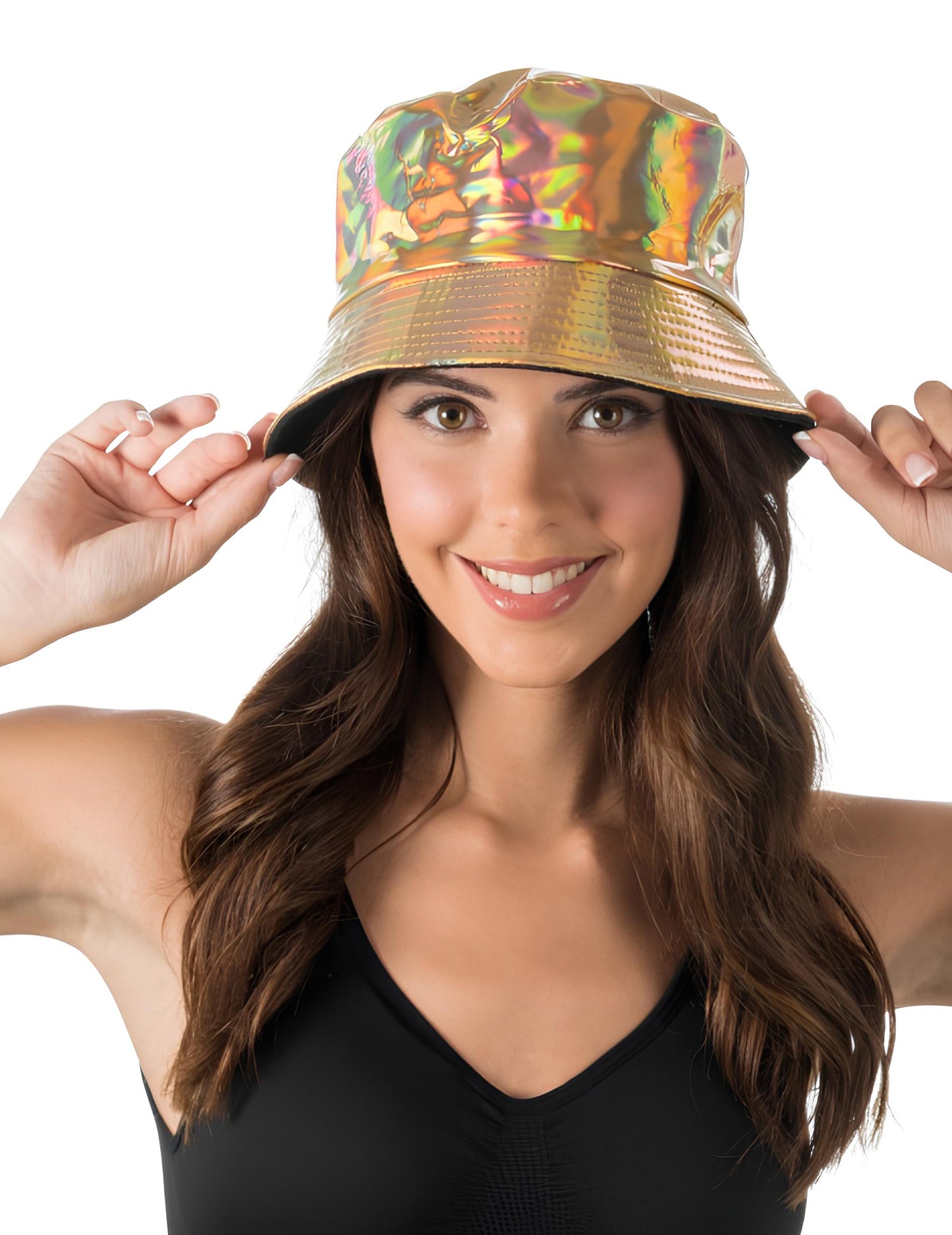 Zlatý duhový klobouk pro dospělé 