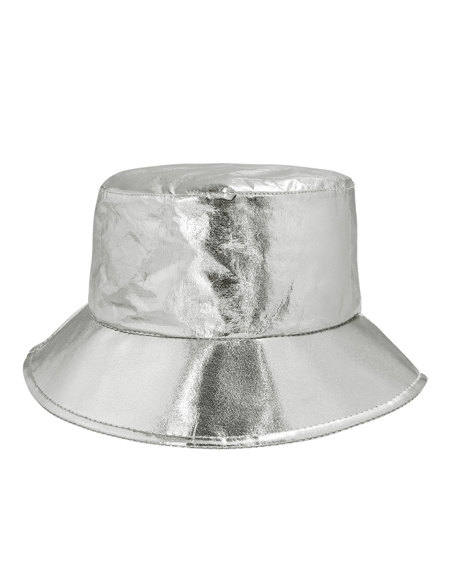 Stříbrný kovový klobouk pro dospělé