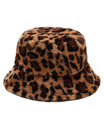 Plyšový bob s leopardím potiskem pro dospělé