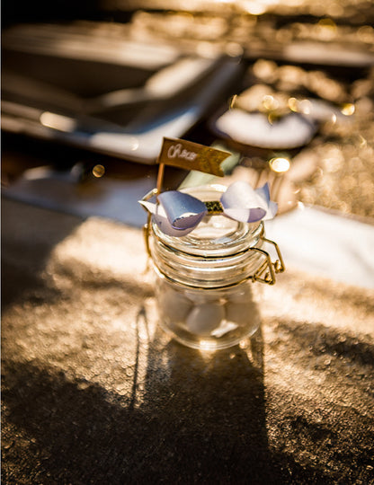 Zlatá zavařovací sklenice 6,5 x 7 cm 100 ml sklenice