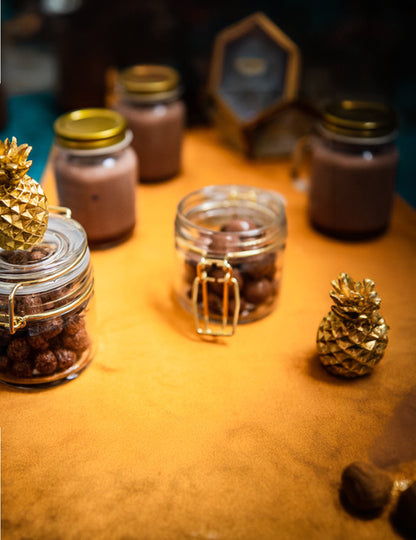 Zlatá zavařovací sklenice 6,5 x 7 cm 100 ml sklenice